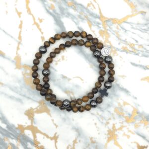Ojo de tigre Rosario de pulsera